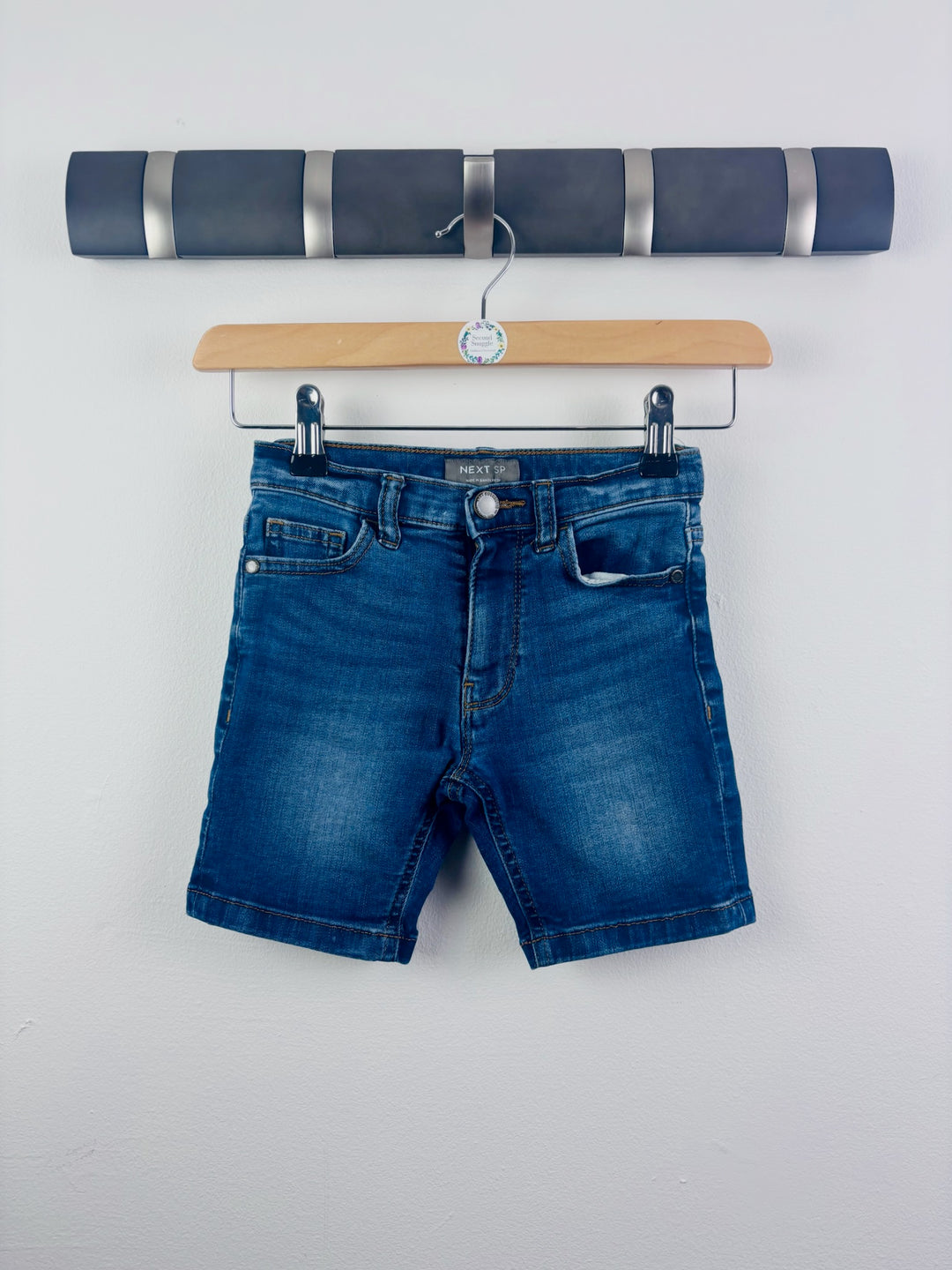 Next Blue Denim Shorts Adjustable Waist 4 Years-Shorts-Second Snuggle Preloved