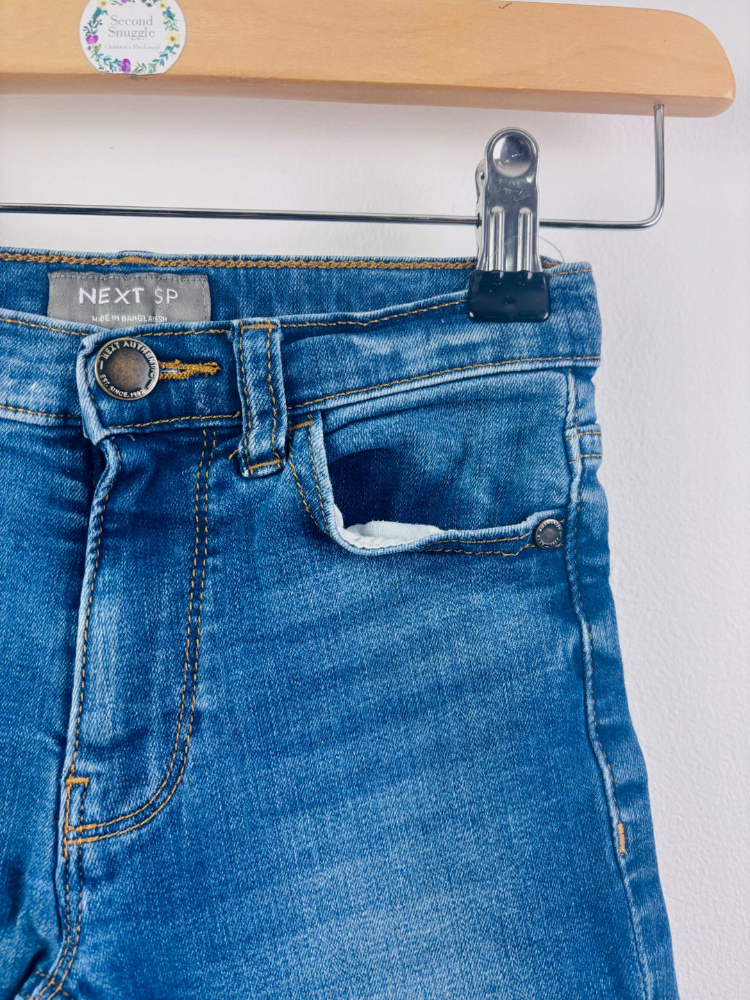 Next Blue Denim Shorts Adjustable Waist 4 Years-Shorts-Second Snuggle Preloved