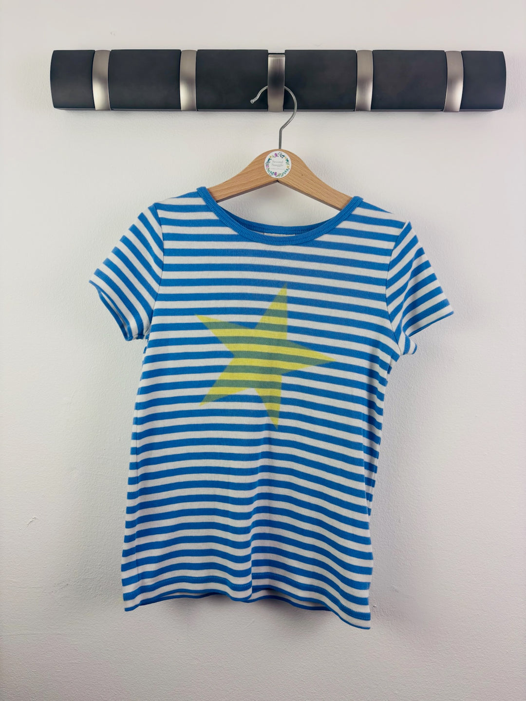 Boden Blue Striped Star T-Shirt 5-6 Years-Tops-Second Snuggle Preloved