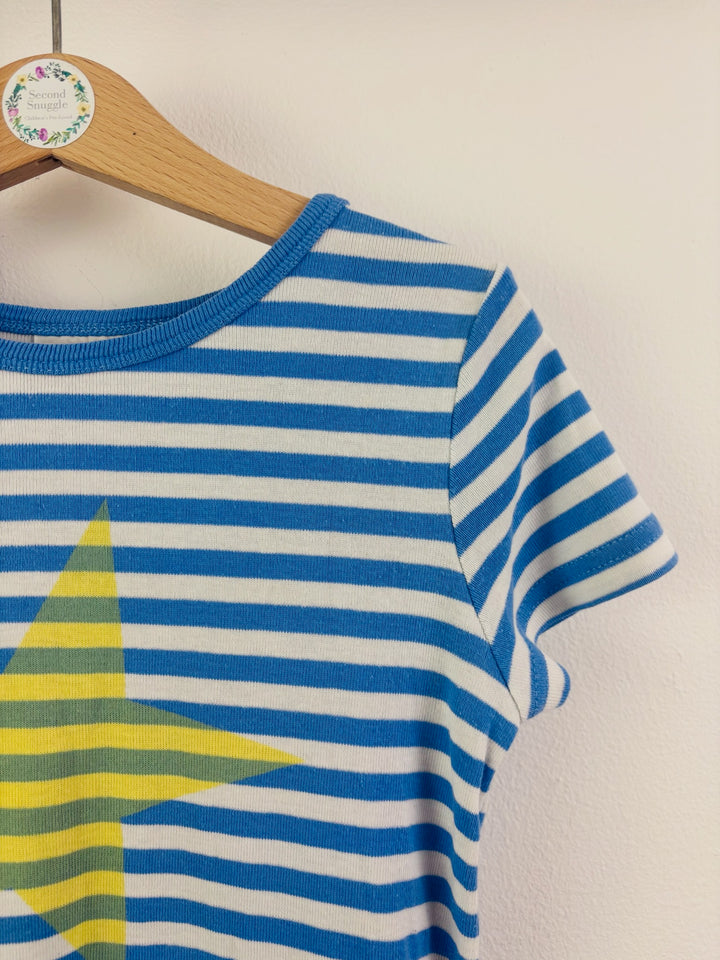 Boden Blue Striped Star T-Shirt 5-6 Years-Tops-Second Snuggle Preloved
