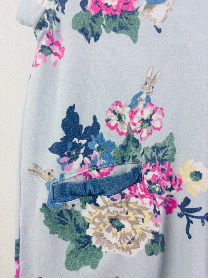 Joules Blue Floral Rabbit Dress Pockets 4 Years-Dresses-Second Snuggle Preloved