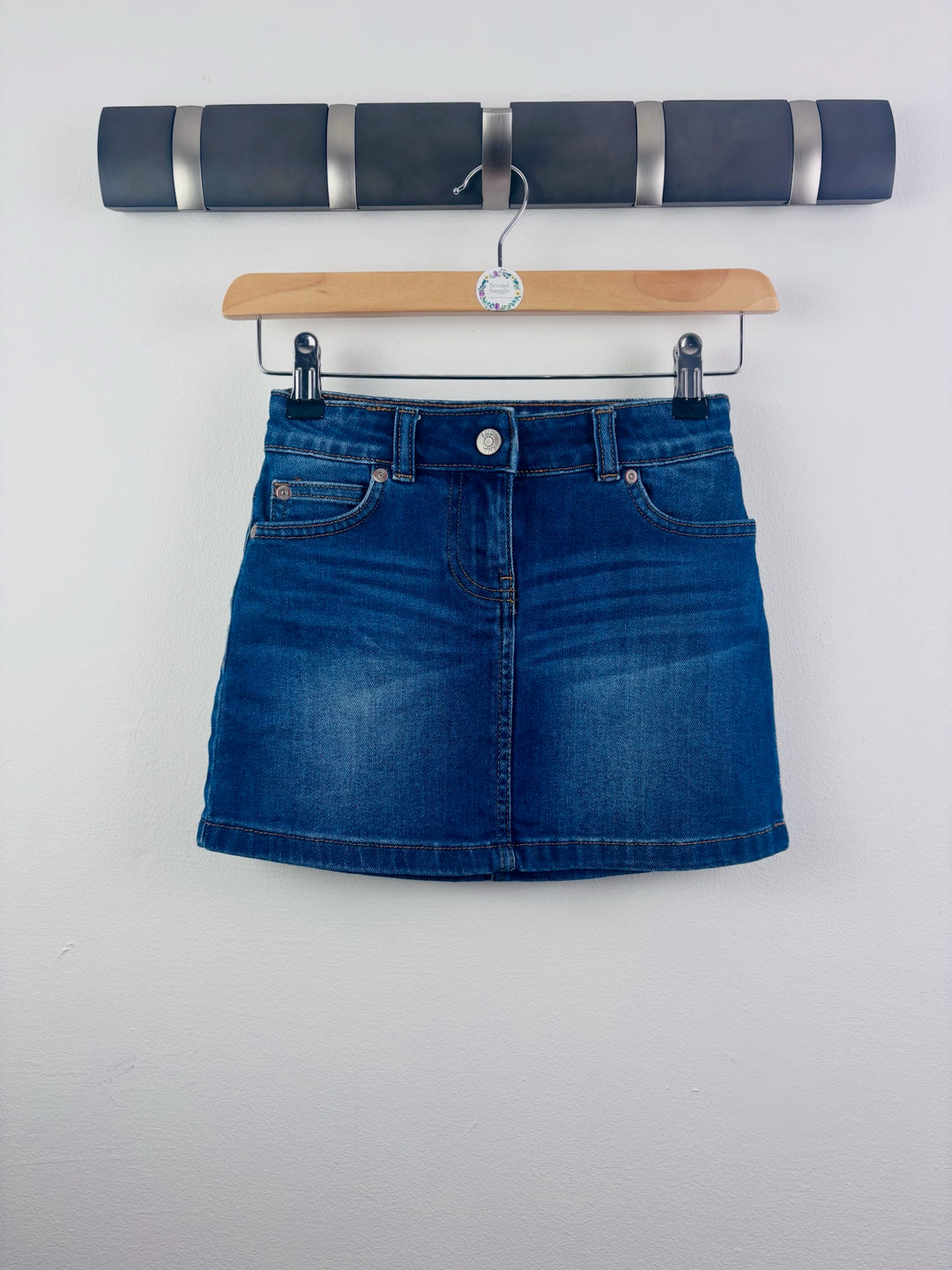 Boden Blue Denim Skirt Adjustable Waist 6-7 Years