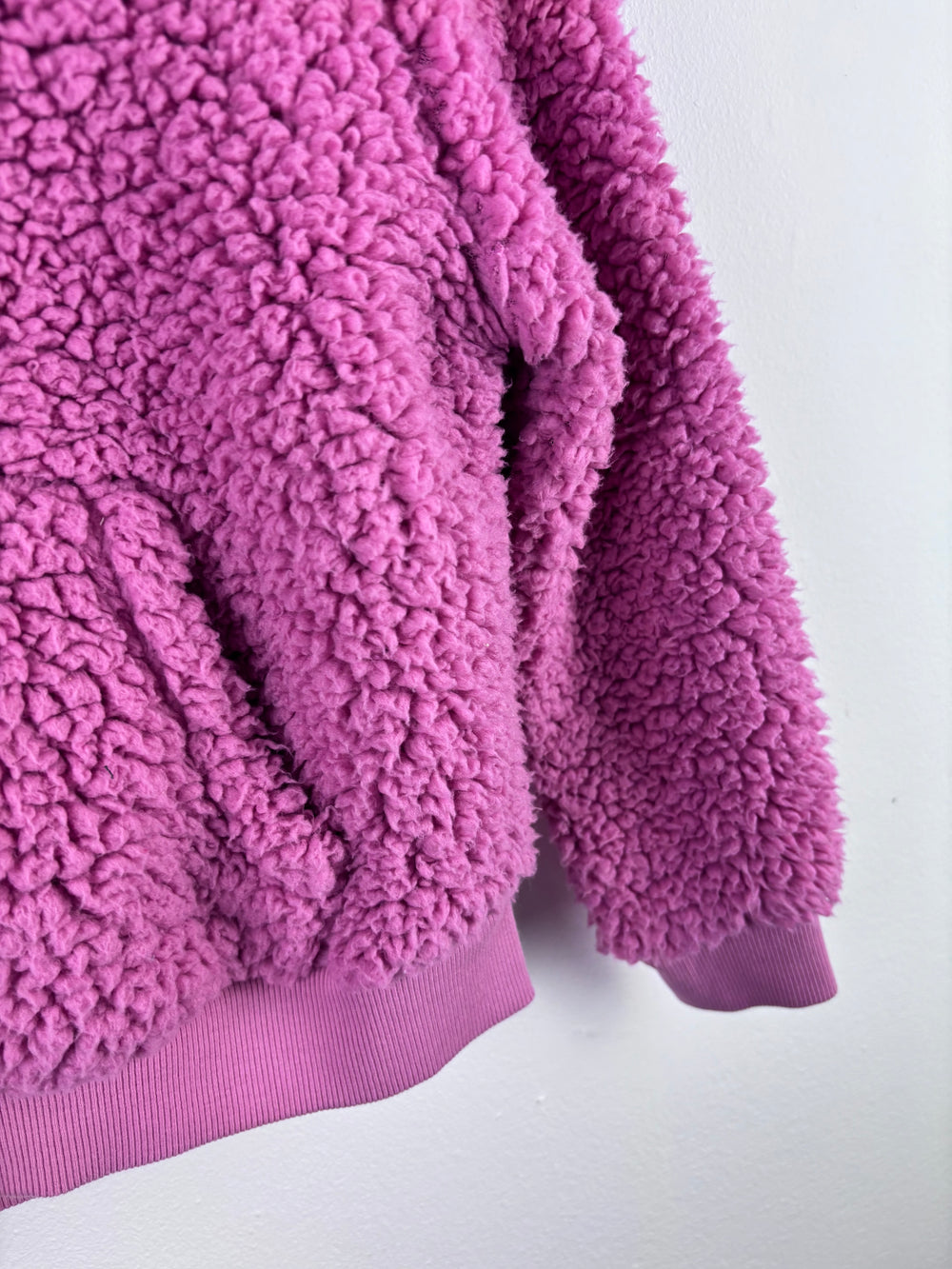 M&S Pink Fleece Hoodie Borg Lined Ear Detail 4-5 Years-Fleeces-Second Snuggle Preloved