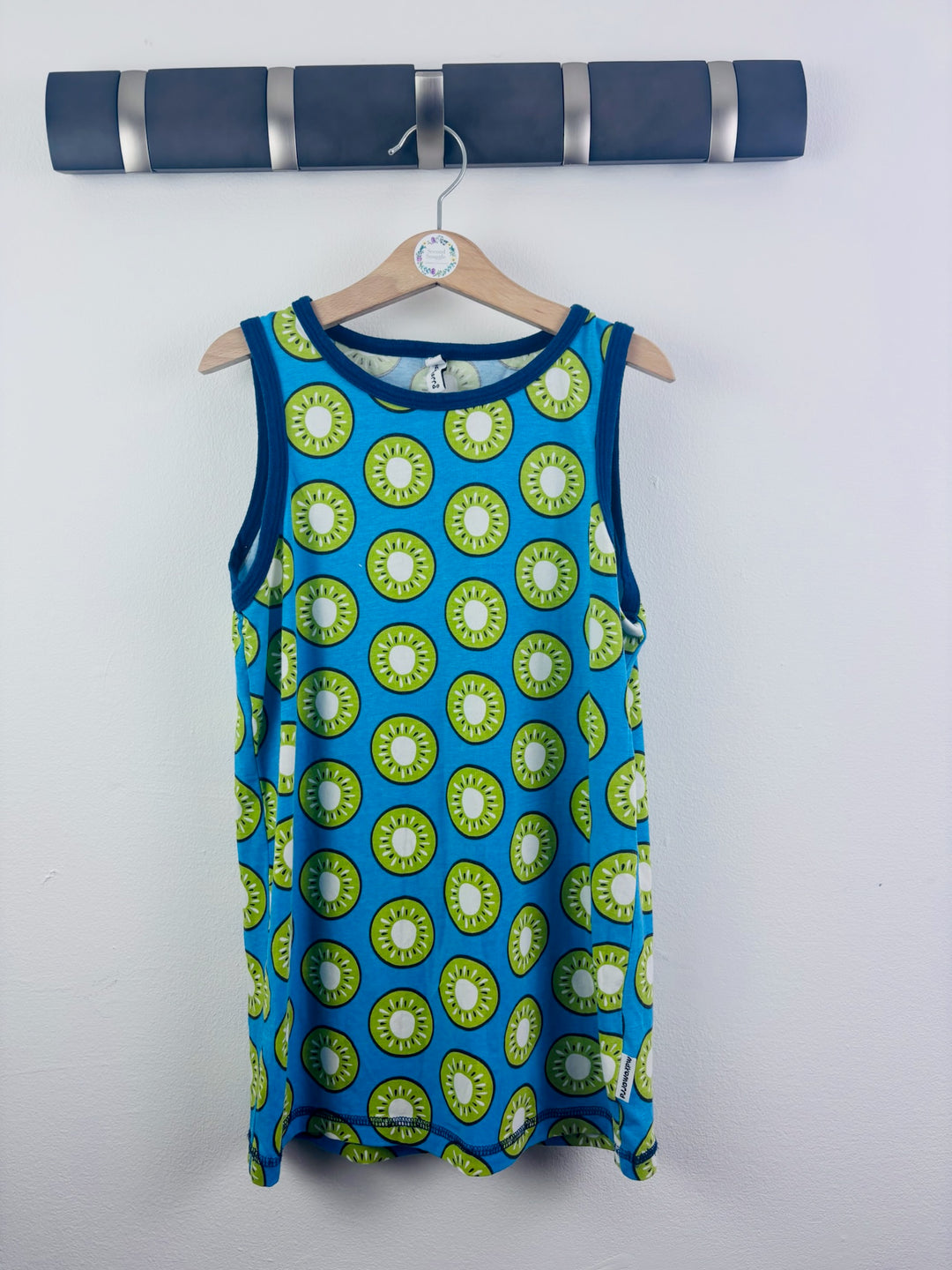 Maxomorra Blue Kiwi Print Sleeveless Top 11-12 Years