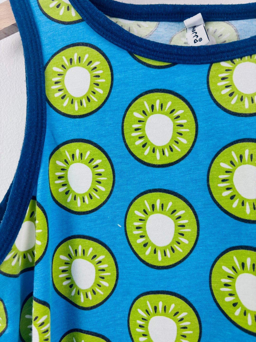 Maxomorra Blue Kiwi Print Sleeveless Top 11-12 Years