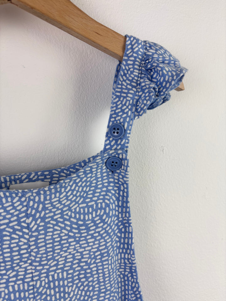 Next Blue Jumpsuit Patterned Strap Frill Detail 5-6 Years-Jump Suits-Second Snuggle Preloved