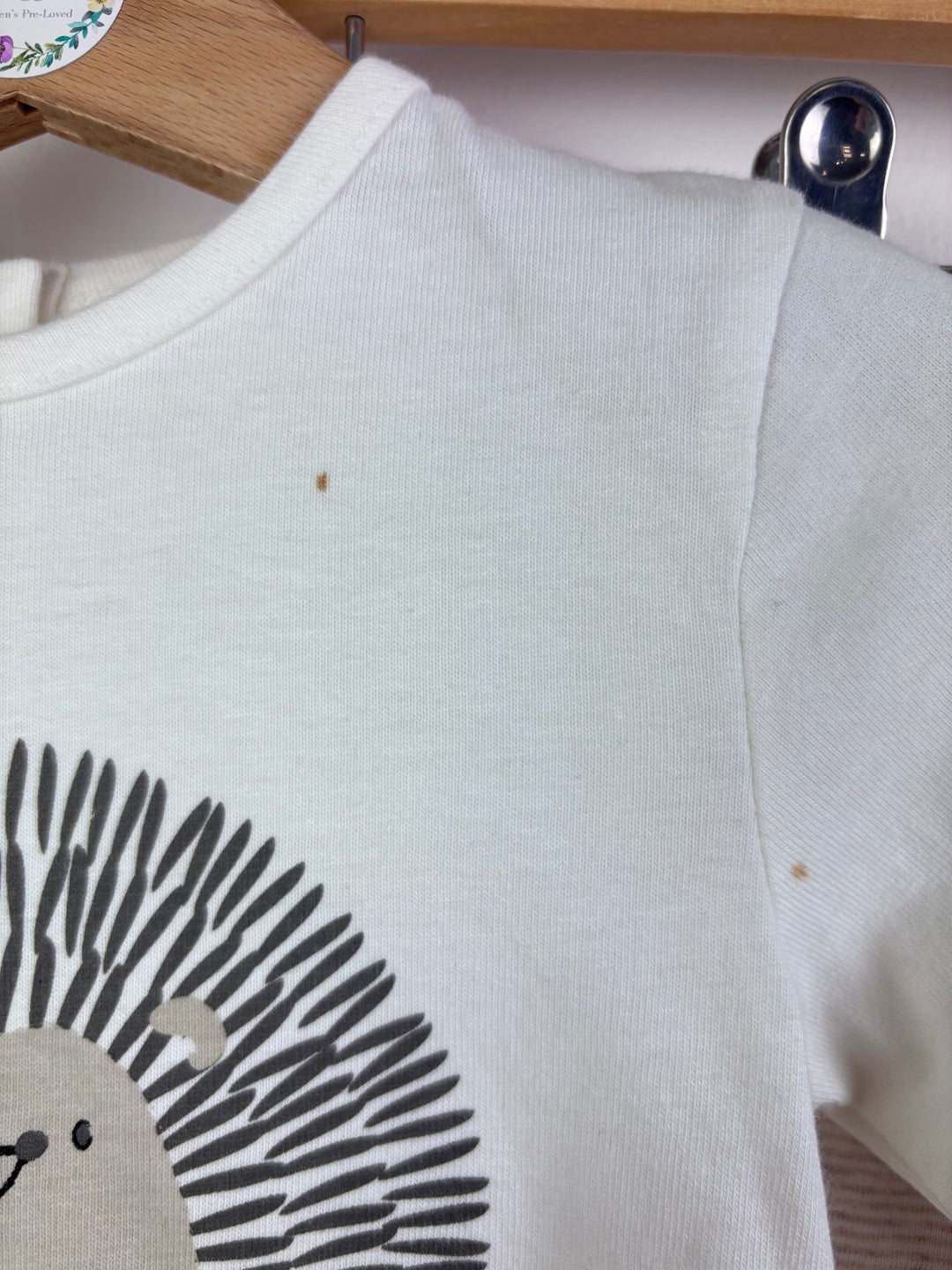 Lucy & Sam Cream & Beige Pyjama Set Hedgehog Print 6-12 Months-Sets-Second Snuggle Preloved