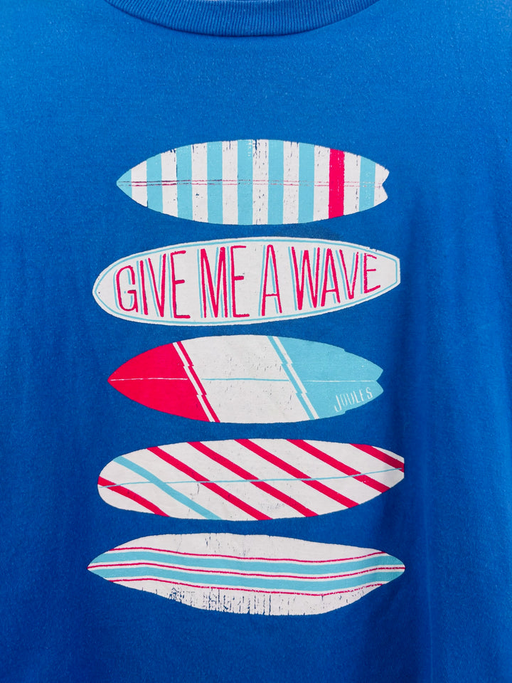 Joules Blue Surfboard Graphic T-Shirt 5-6 Years-Tops-Second Snuggle Preloved