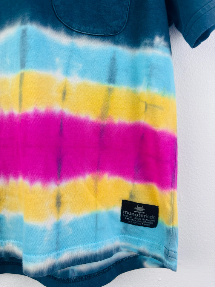 Munster Blue Tie Dye Pocket T-Shirt 4 Years-Tops-Second Snuggle Preloved