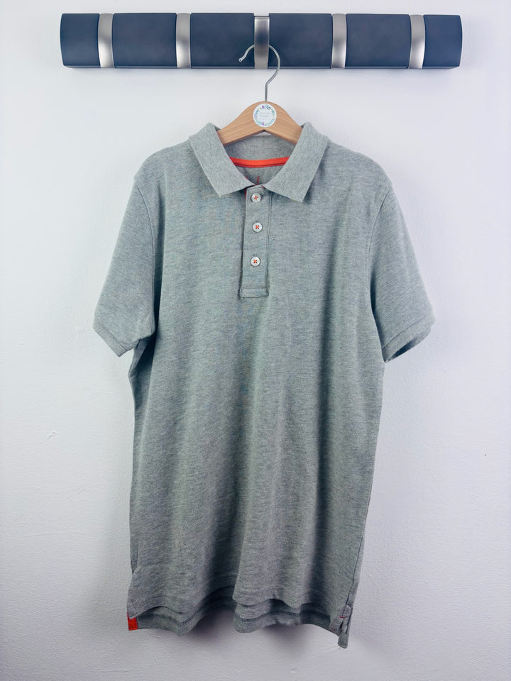 Boden Grey Polo Shirt Contrast Detail 11-12 Years-Tops-Second Snuggle Preloved
