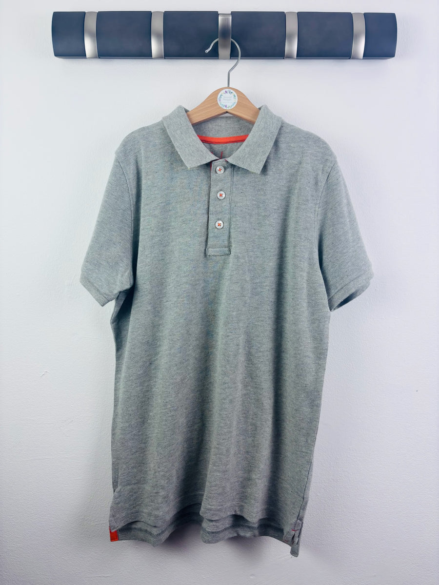 Boden Grey Polo Shirt Contrast Detail 11-12 Years-Tops-Second Snuggle Preloved