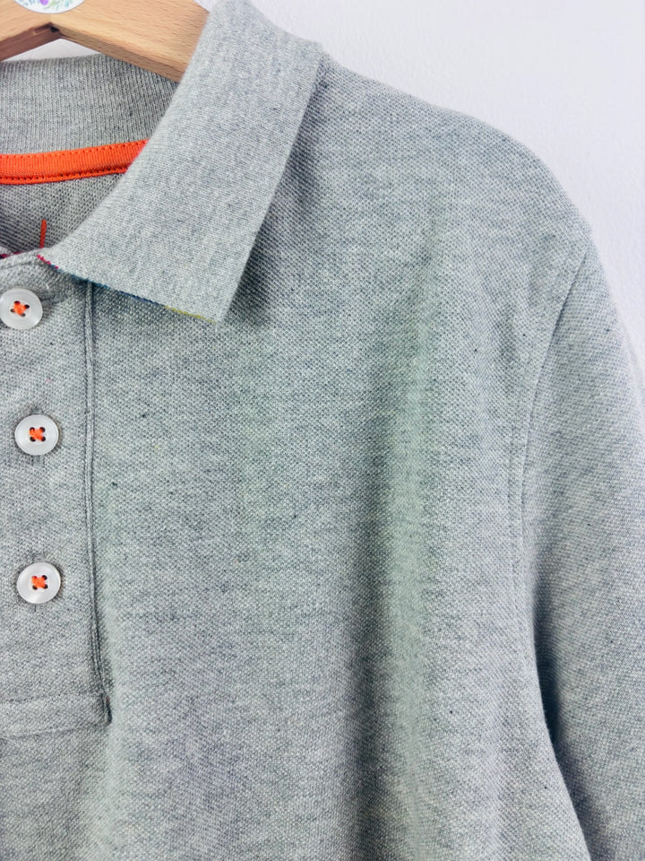 Boden Grey Polo Shirt Contrast Detail 11-12 Years-Tops-Second Snuggle Preloved