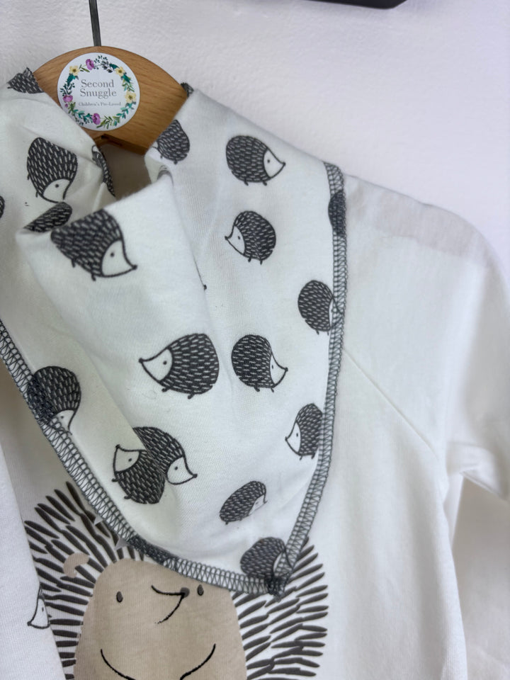 Lucy & Sam White Sleepsuit Set Hedgehog Print Hedge Hugs 9-12 Months-Sets-Second Snuggle Preloved