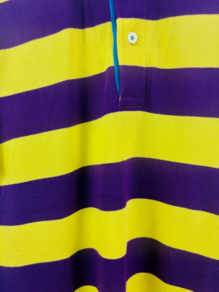 Boden Yellow Navy Striped Polo Shirt 13-14 Years