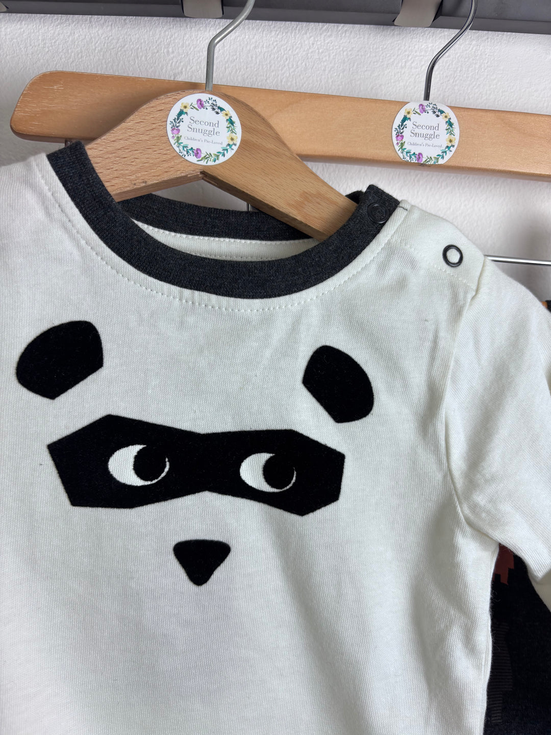 Lucy & Sam Grey Bear Outfit Set Hoodie Top Joggers 6-9 Months-Sets-Second Snuggle Preloved