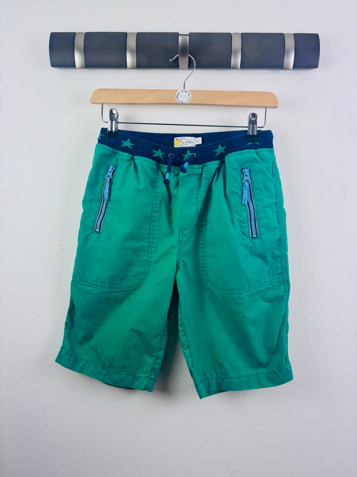 Boden Green Pull-On Shorts Zip Pockets 11-12 Years