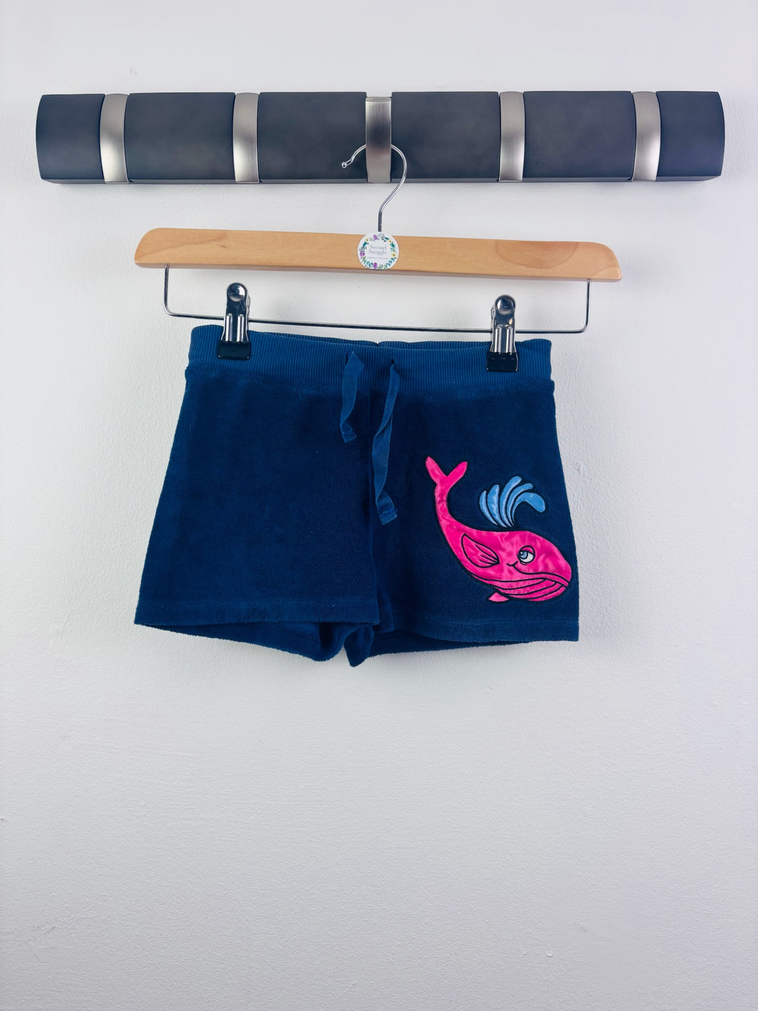 Mini Rodini Navy Whale Towelling Shorts 2-3 Years 92-98