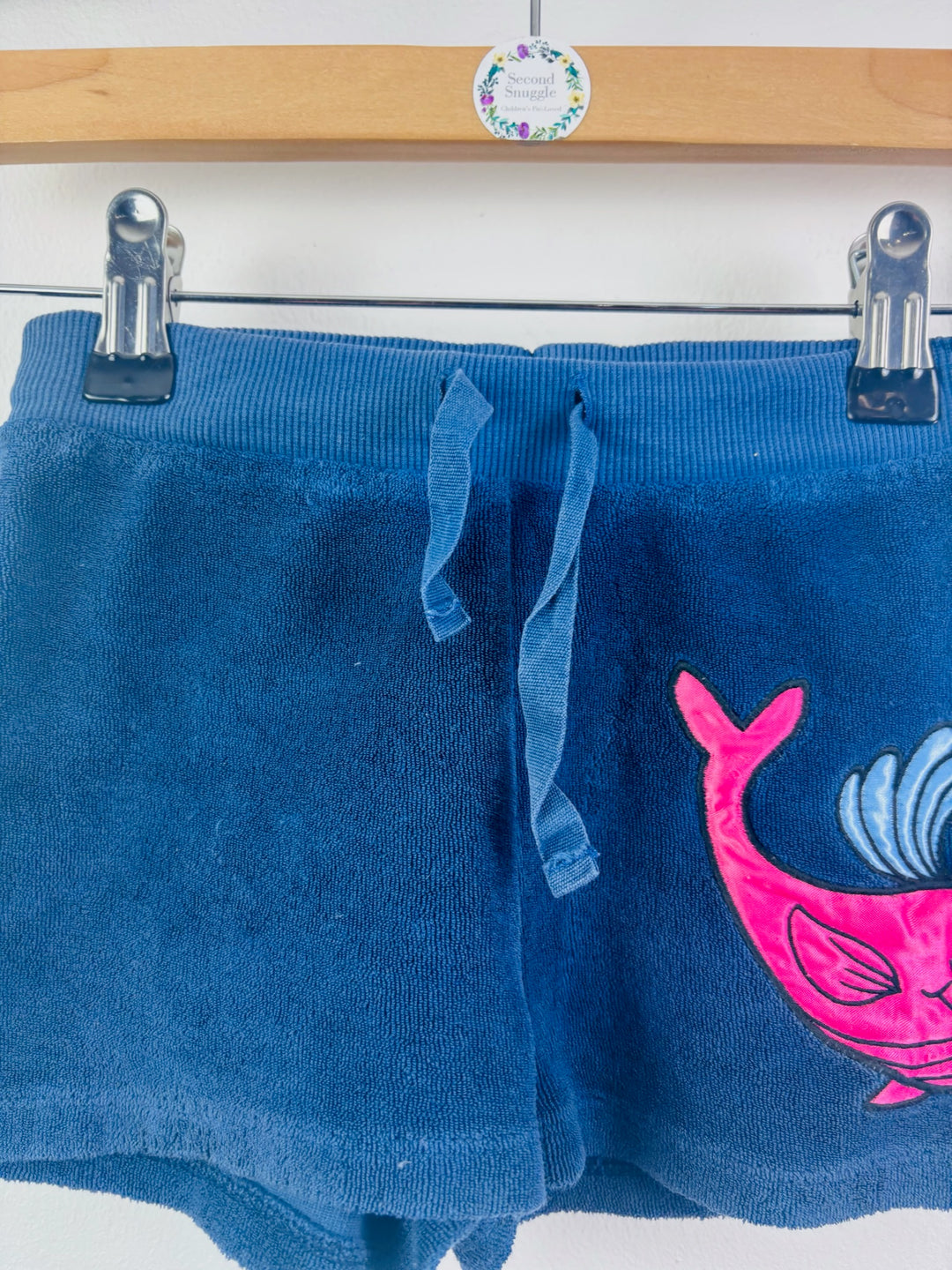 Mini Rodini Navy Whale Towelling Shorts 2-3 Years 92-98