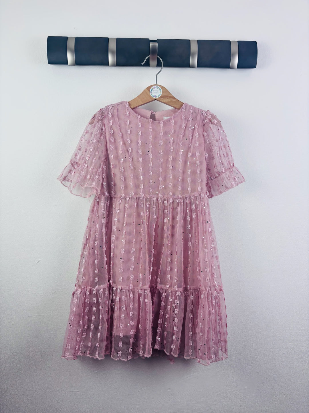 Next Pink Sparkle Tulle Tiered Dress 4-5 Years