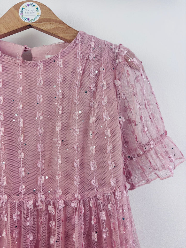 Next Pink Sparkle Tulle Tiered Dress 4-5 Years