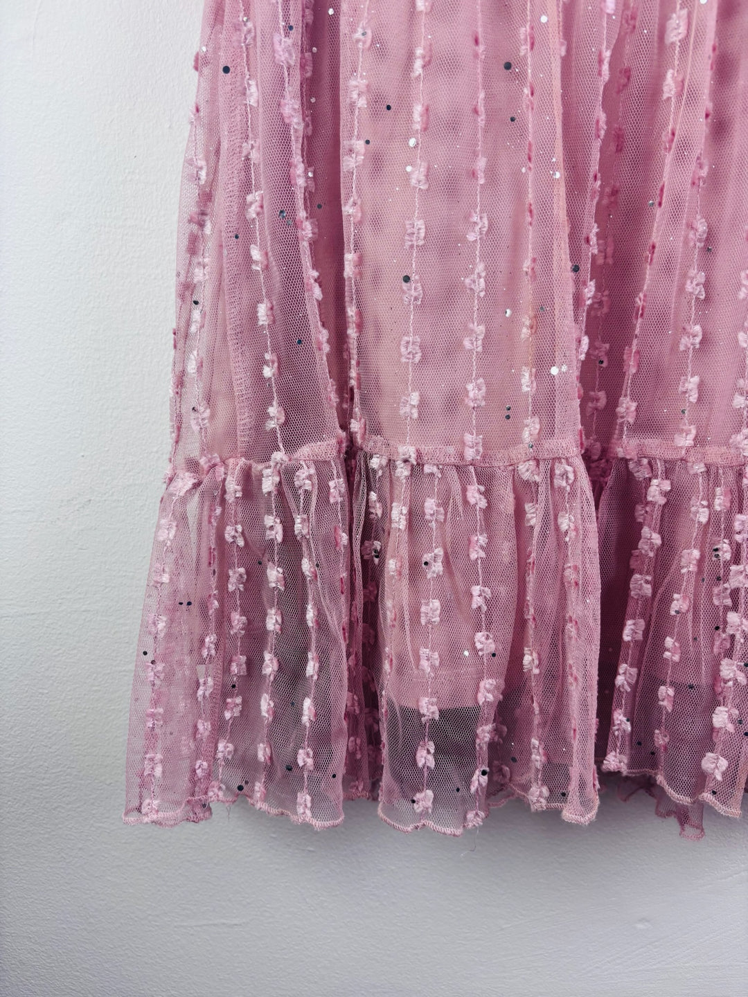 Next Pink Sparkle Tulle Tiered Dress 4-5 Years