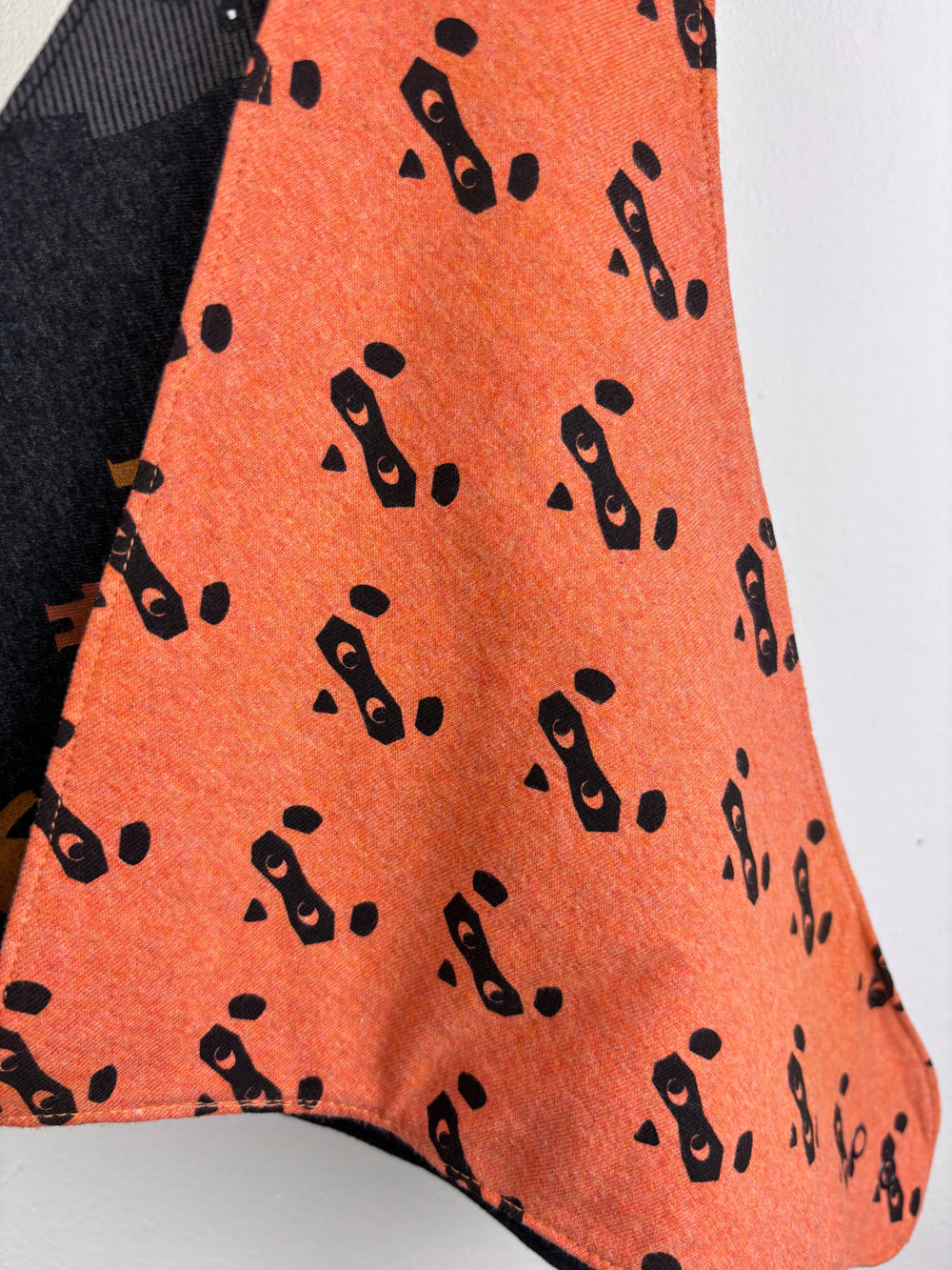 Lucy & Sam Orange Dog Print Dribble Bib One Size-Bibs-Second Snuggle Preloved