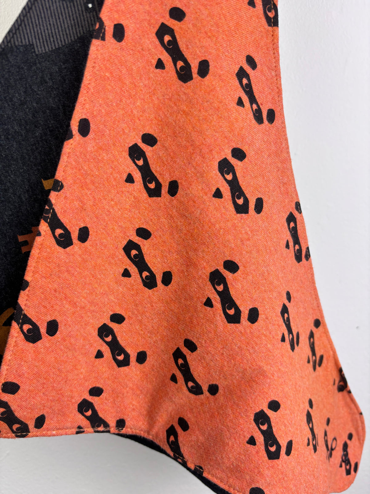 Lucy & Sam Orange Dog Print Dribble Bib One Size-Bibs-Second Snuggle Preloved