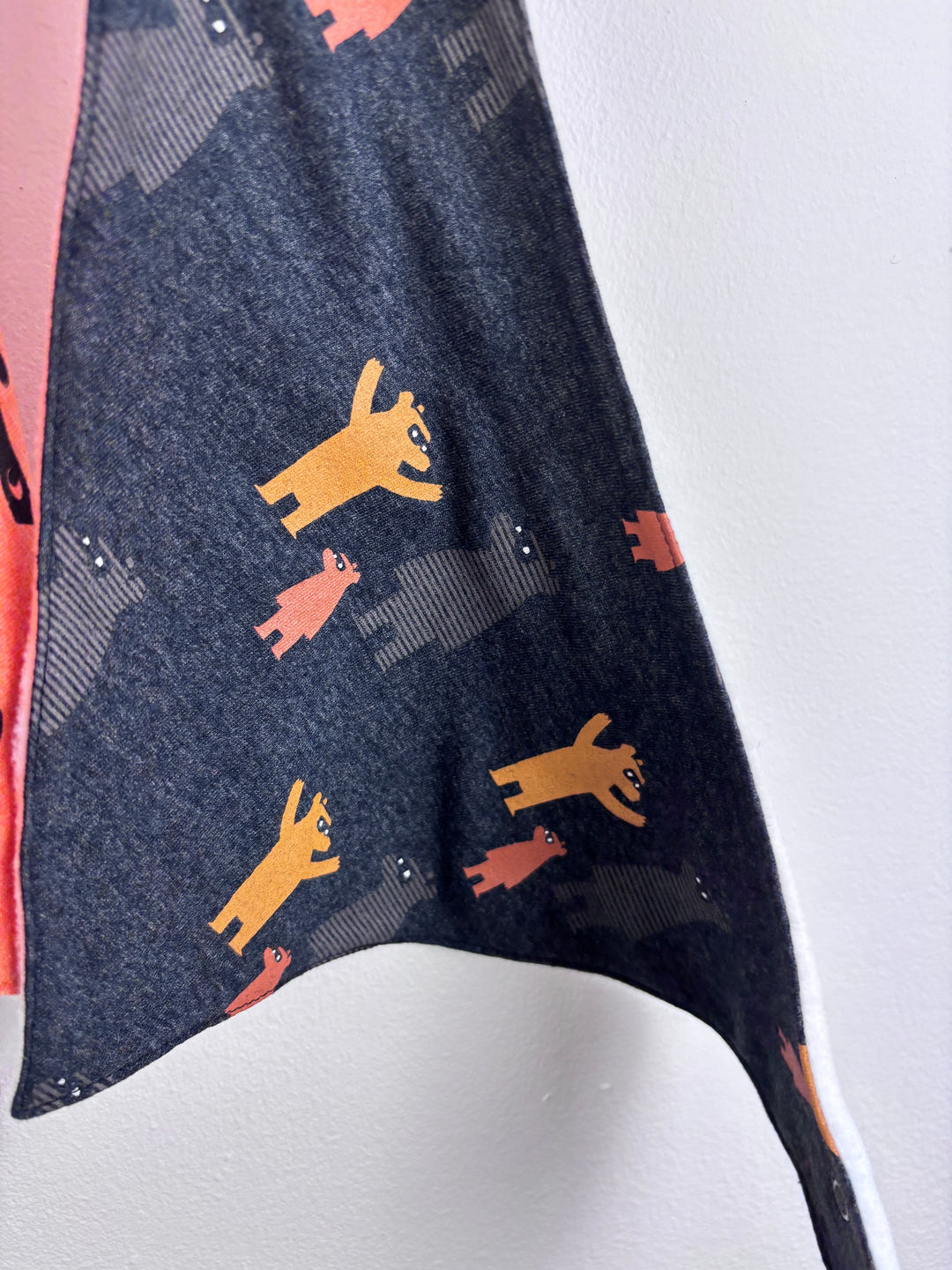 Lucy & Sam Orange Dog Print Dribble Bib One Size-Bibs-Second Snuggle Preloved