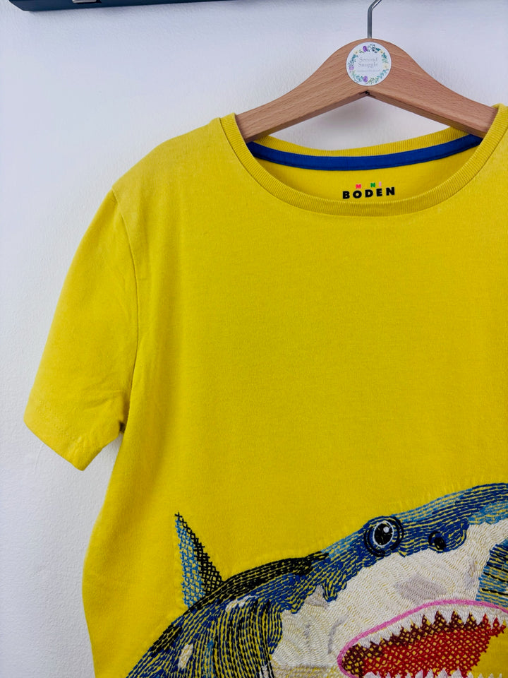 Boden Yellow Shark Appliqué T-Shirt 9-10 Years