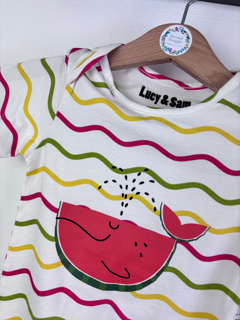 Lucy & Sam Whale Print Bodysuit Set 9-12 Months-Vests-Second Snuggle Preloved