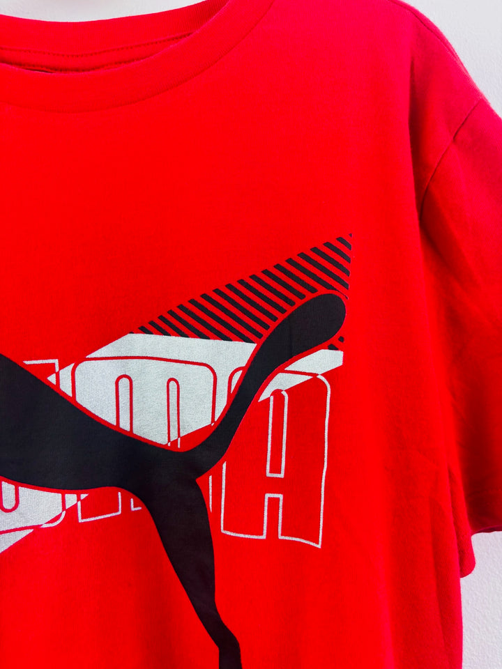 Puma Red Logo Graphic T-Shirt 11-12 Years