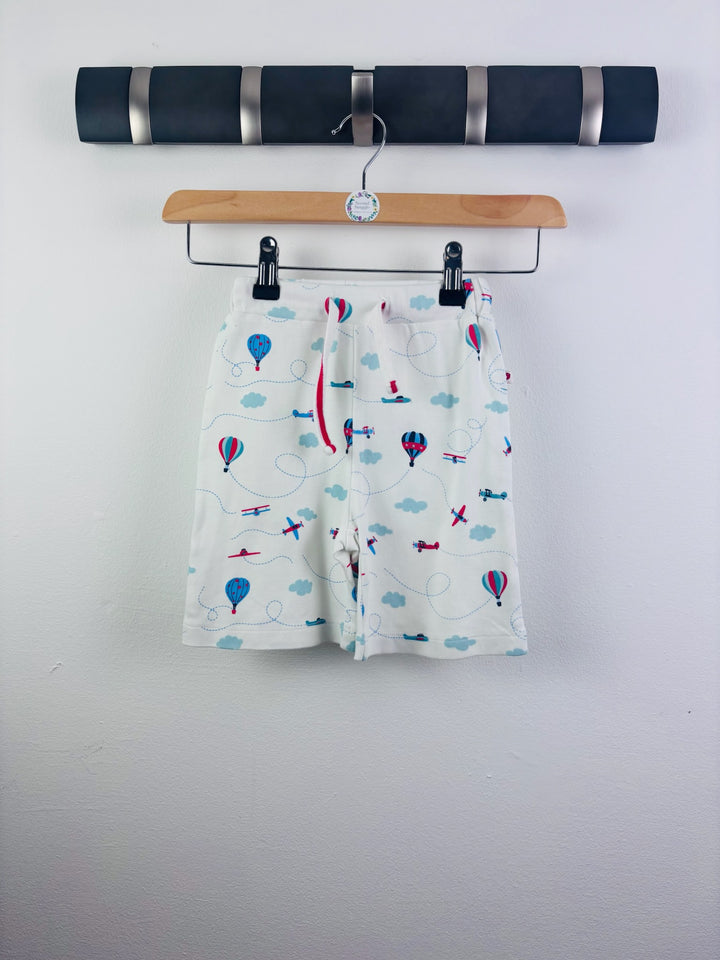 Piccalilly White Plane and Balloon Shorts 1-2 Years