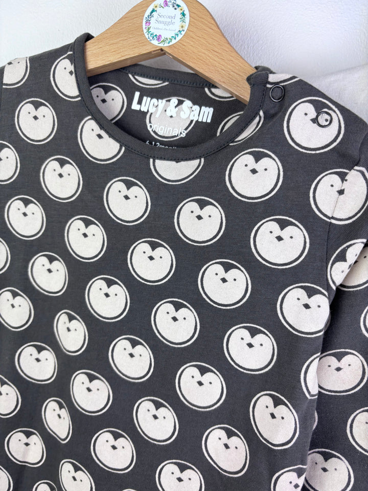 Lucy & Sam Penguin Print 4 Piece Set 6-12 Months-Sets-Second Snuggle Preloved