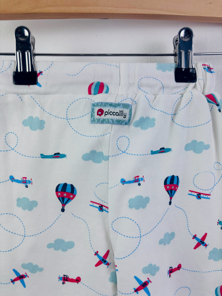 Piccalilly White Plane and Balloon Shorts 1-2 Years