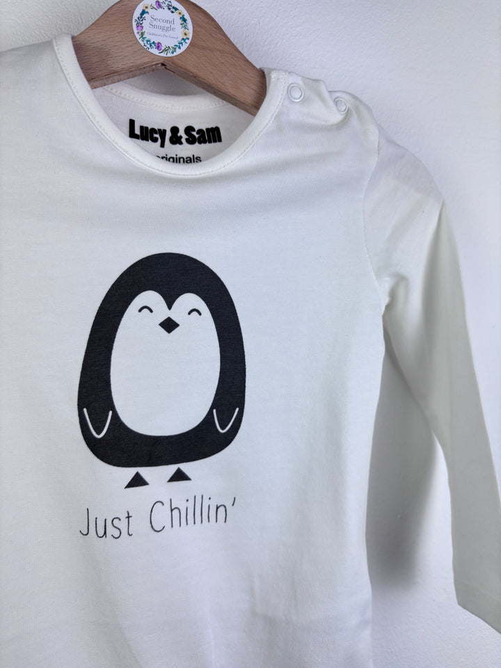 Lucy & Sam Penguin Print 3 Piece Set 6-12 Months-Sets-Second Snuggle Preloved