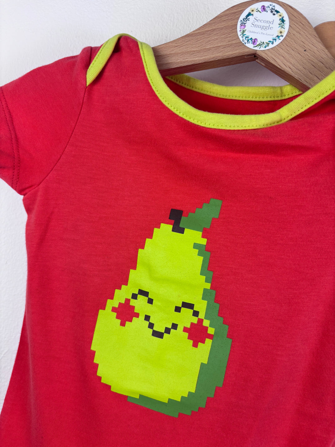 Lucy & Sam Red Pear Bodysuit & Leggings Set 6-9 Months-Sets-Second Snuggle Preloved