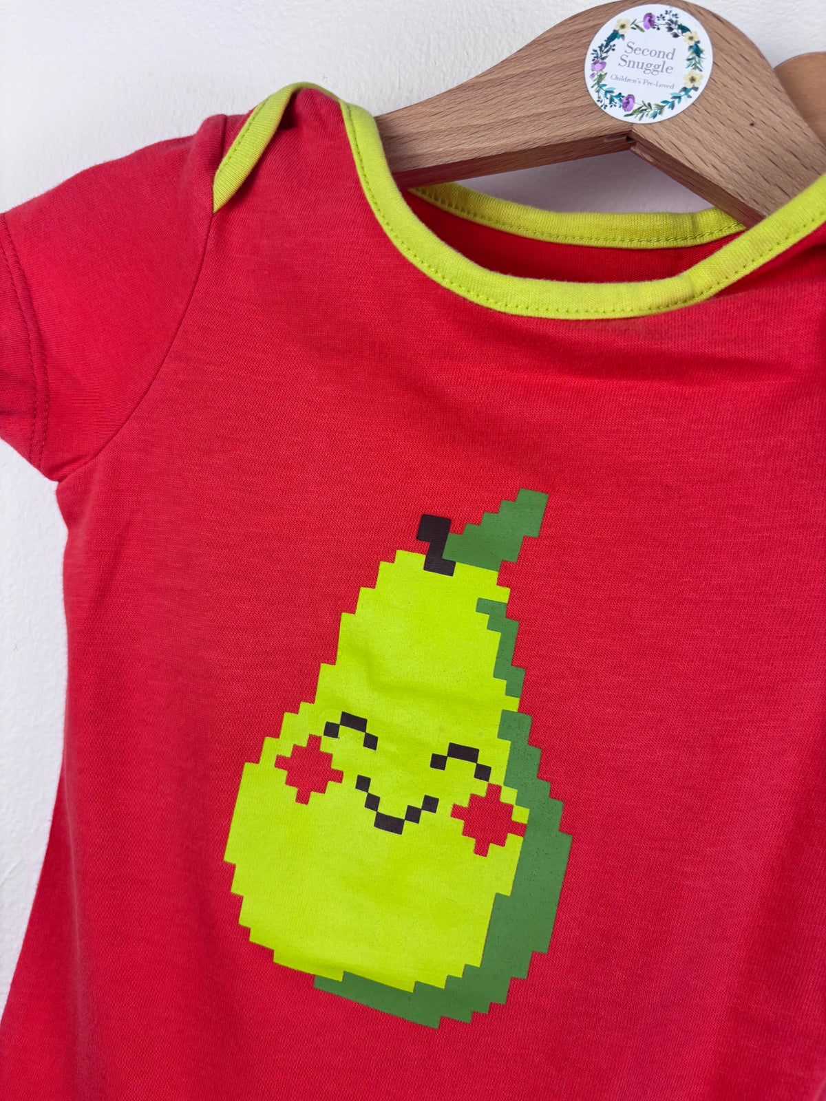 Lucy & Sam Red Pear Bodysuit & Leggings Set 6-9 Months-Sets-Second Snuggle Preloved