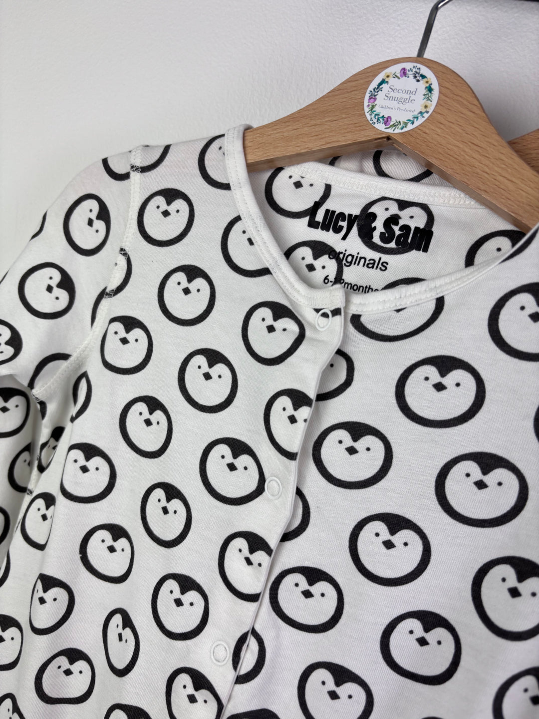 Lucy & Sam Penguin Print 4 Piece Outfit Set 6-9 Months-Sets-Second Snuggle Preloved