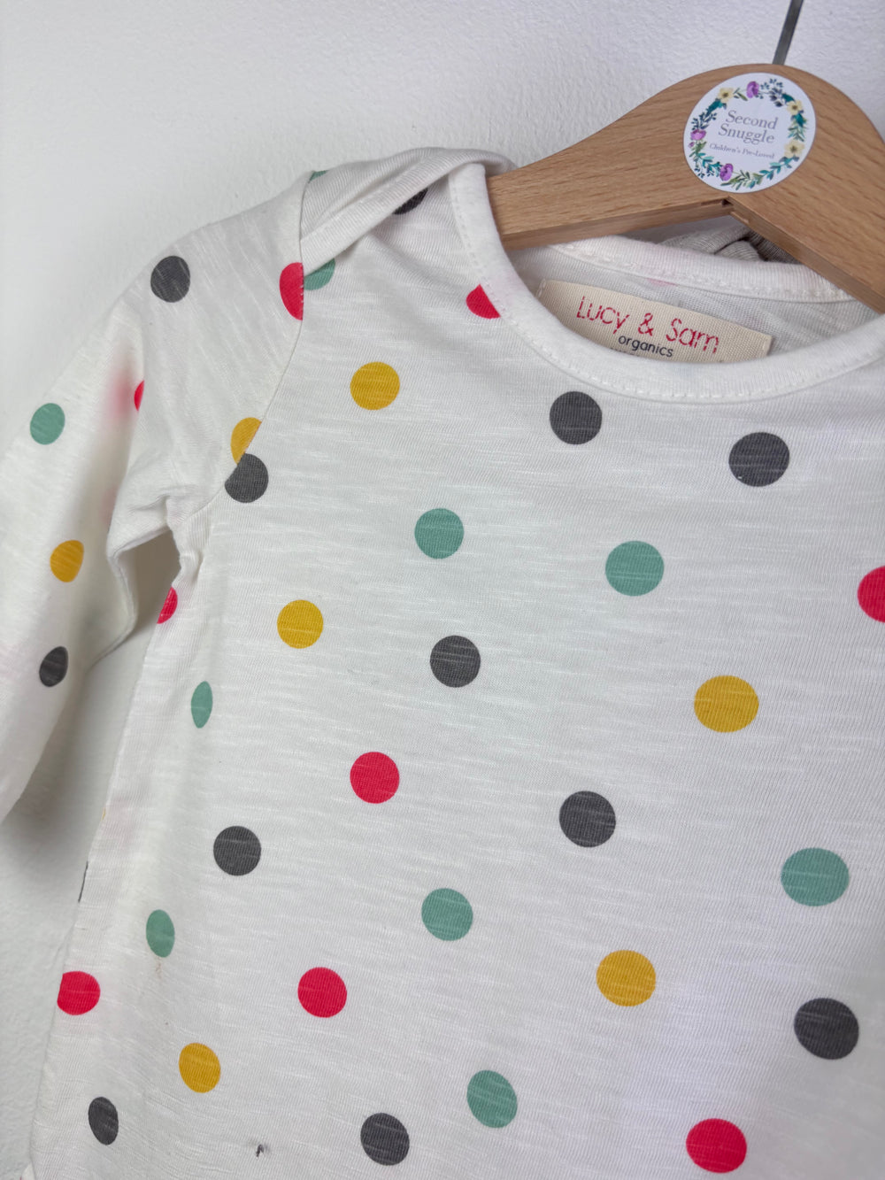 Lucy & Sam Polka Dot & Umbrella Bodysuit Set 6-9 Months-Vests-Second Snuggle Preloved