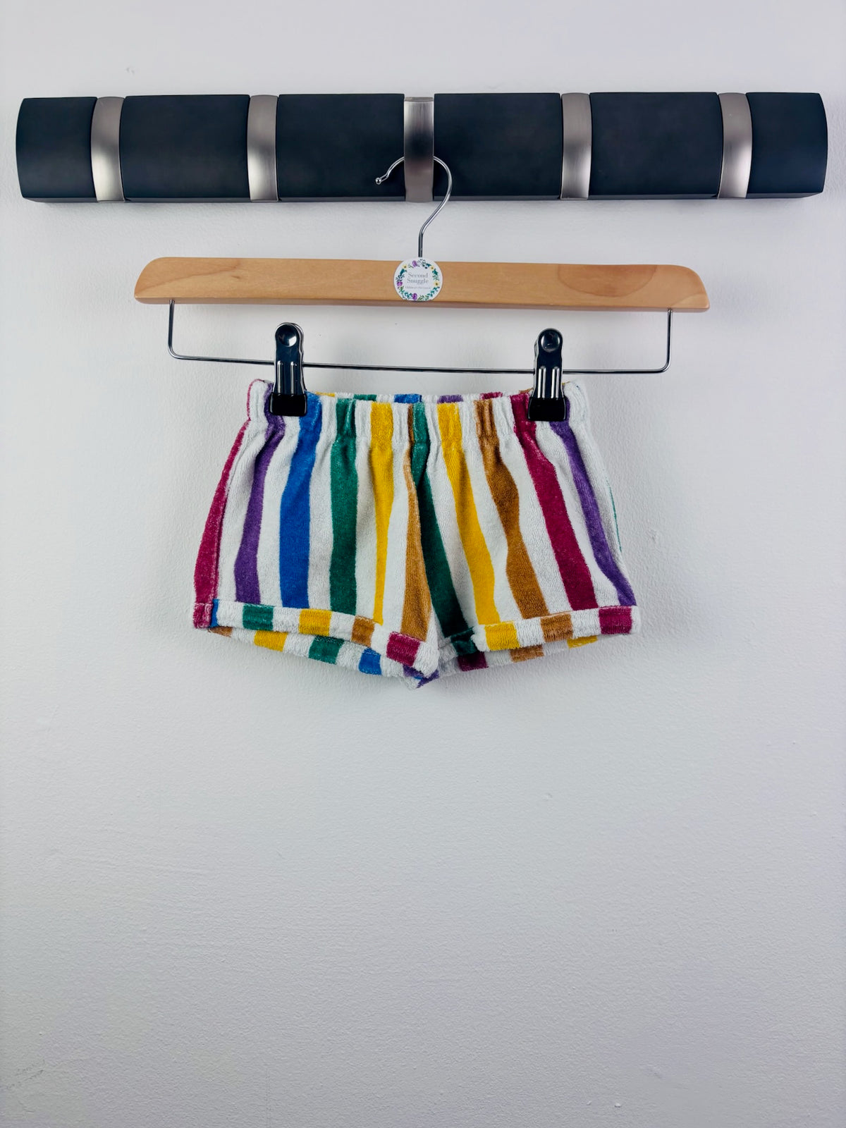 Hugo Tikki Multicolour Striped Towelling Shorts 2 Years-Shorts-Second Snuggle Preloved