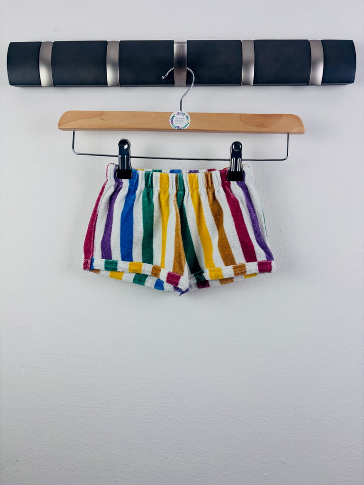 Hugo Tikki Multicolour Striped Towelling Shorts 2 Years