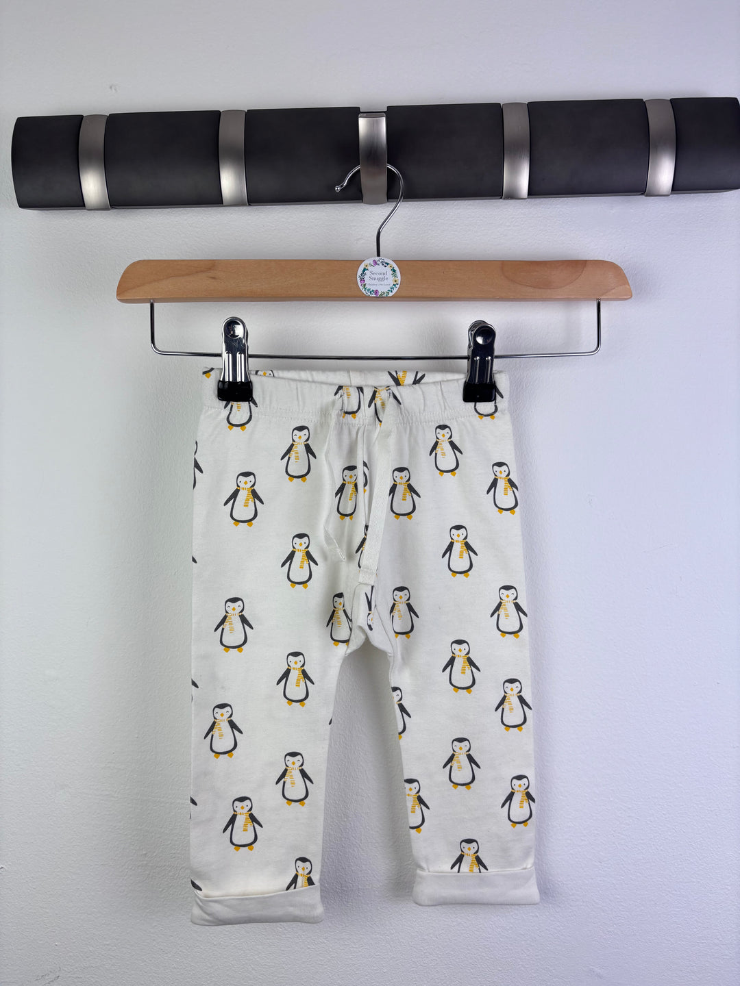 Lucy & Sam Penguin Print Joggers 6-9 Months-Trousers-Second Snuggle Preloved