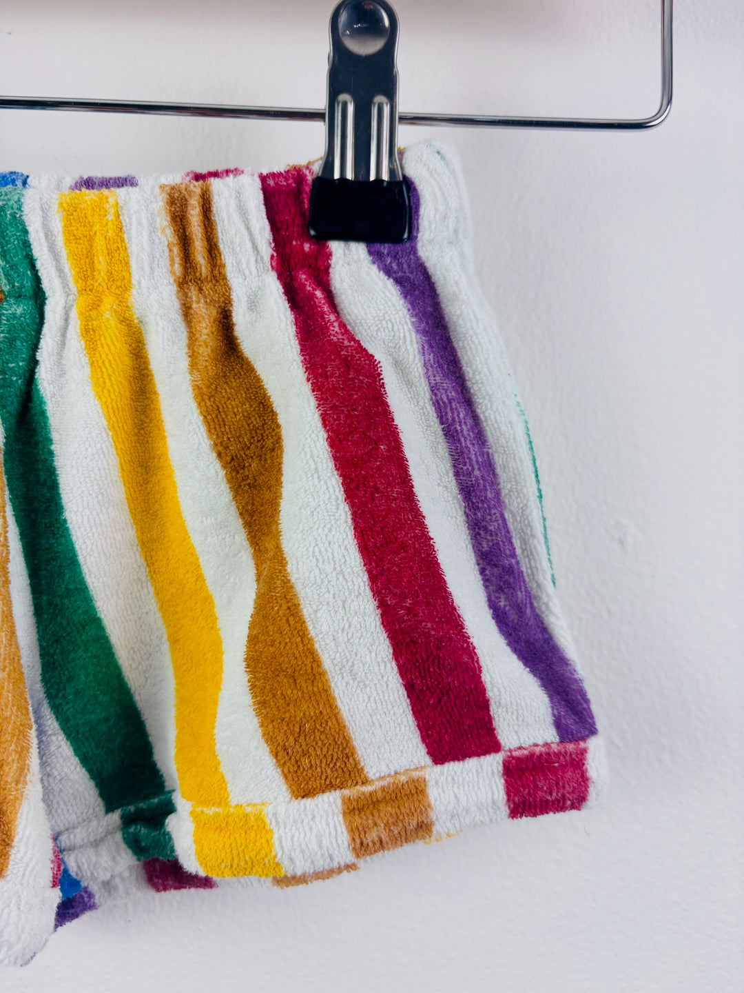 Hugo Tikki Multicolour Striped Towelling Shorts 2 Years