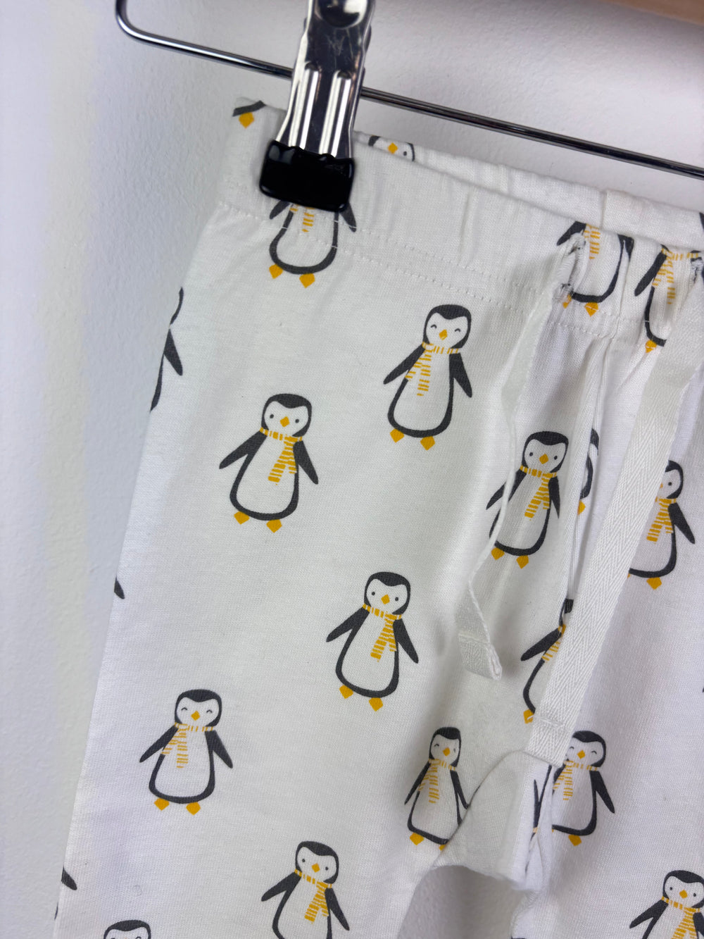Lucy & Sam Penguin Print Joggers 6-9 Months-Trousers-Second Snuggle Preloved
