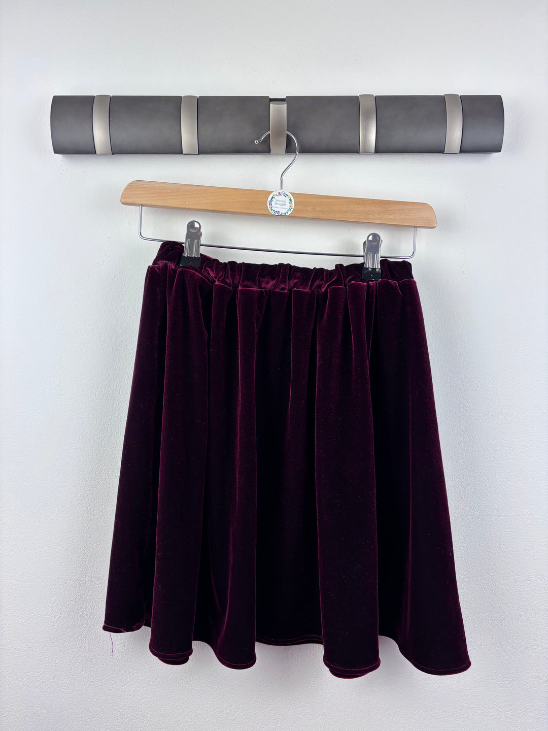 American Apparel Small Burgundy Velvet Skirt 8-10 Years-Skirts-Second Snuggle Preloved
