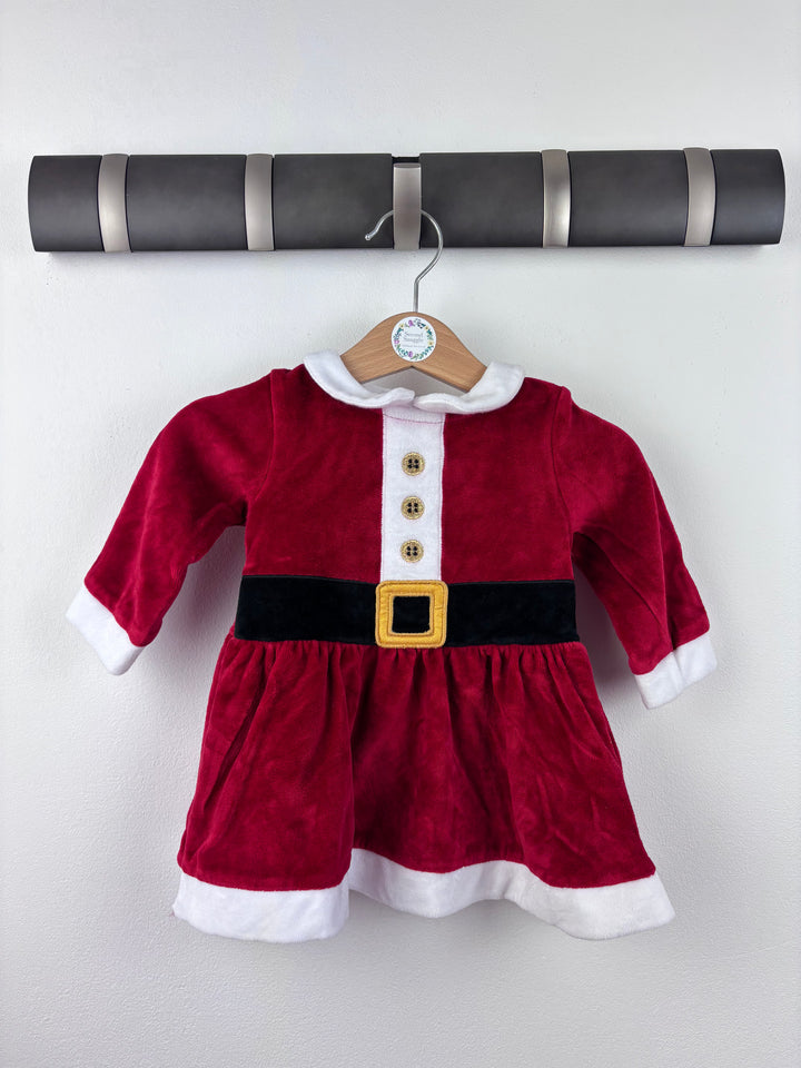 Fred & Flo Santa Dress 3-6 Months-Sleepsuits-Second Snuggle Preloved