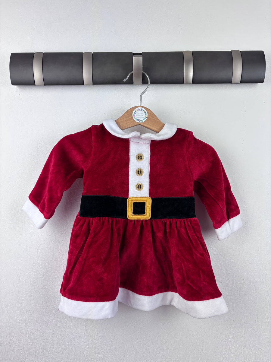 Fred & Flo Santa Dress 3-6 Months-Sleepsuits-Second Snuggle Preloved