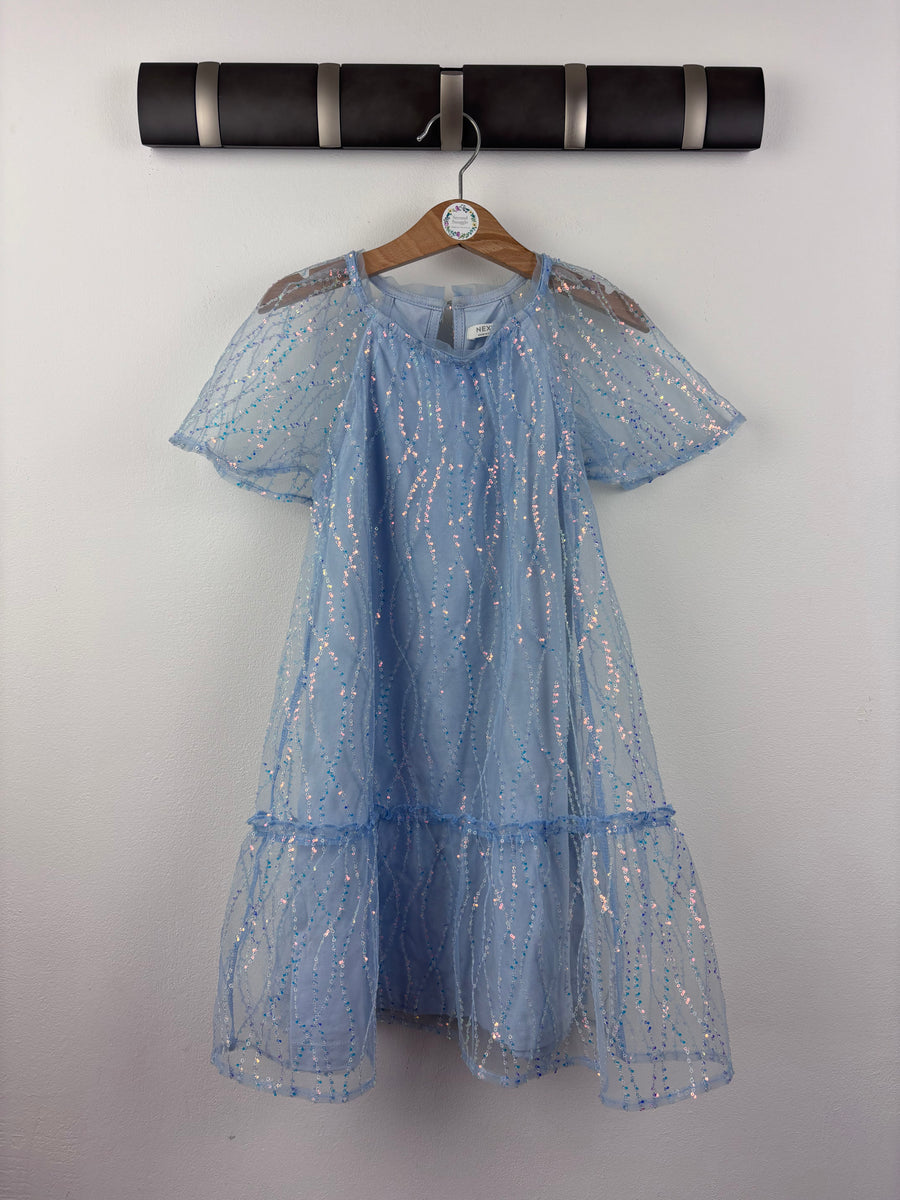 Next Blue Sparkle Dress 6 Years-Dresses-Second Snuggle Preloved