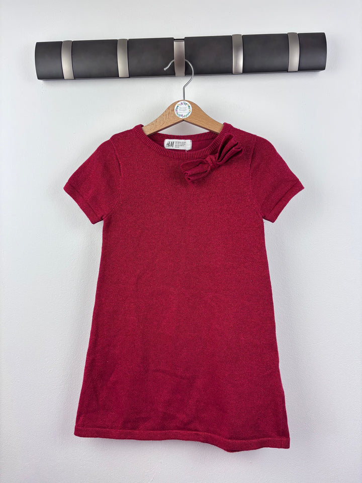 H&M Red Bow Dress 2-4 Years-Dresses-Second Snuggle Preloved