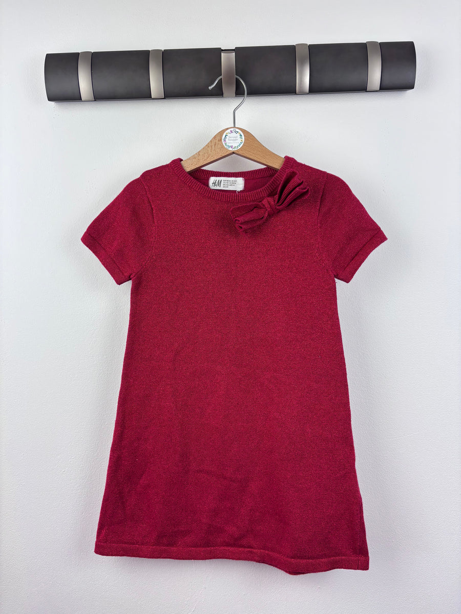 H&M Red Bow Dress 2-4 Years-Dresses-Second Snuggle Preloved